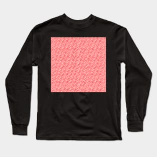 Coral Paw Print Pattern Long Sleeve T-Shirt